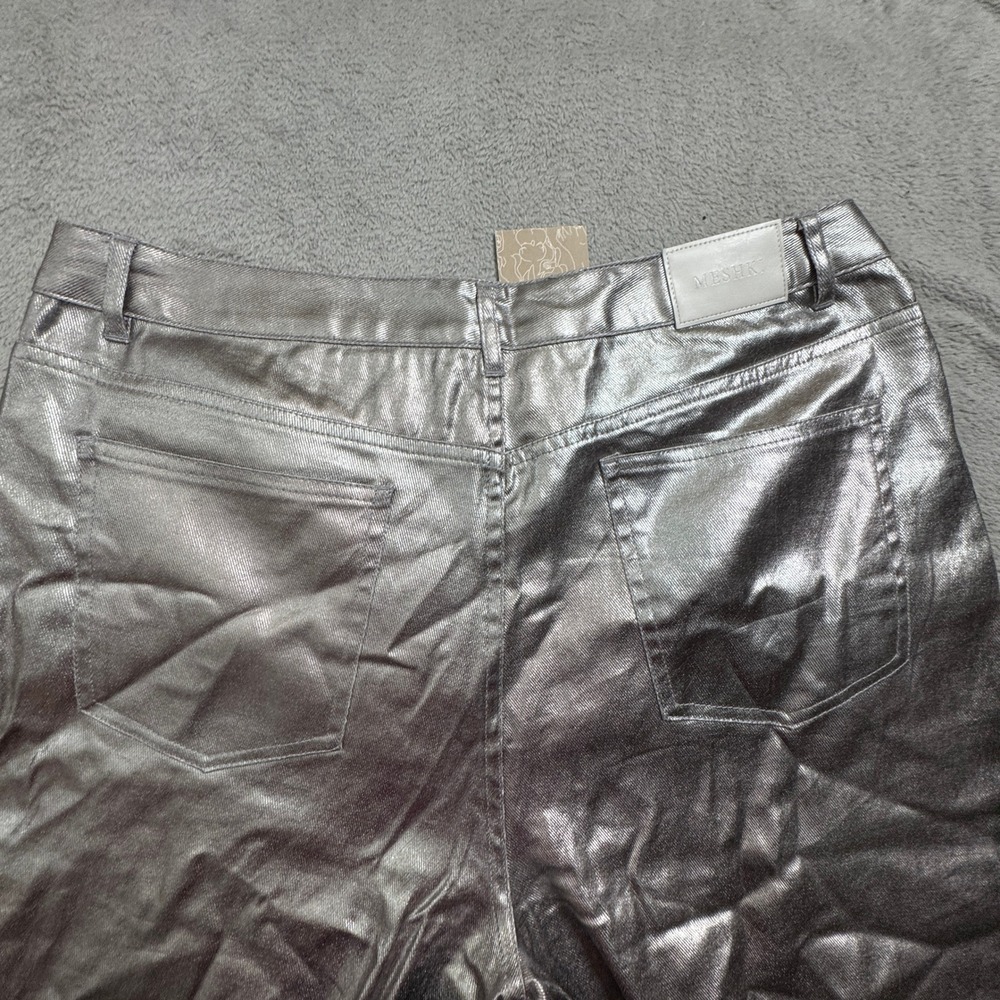 NWT Meshki Silver Women's Jeans‎ Size XXXL Wide Leg (W38in. x L29in.) BRAND NEW - Picture 13 of 14
